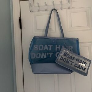 ADORABLE beach/boat bag! NWT. 2 piece set. Boat hair/don't care!